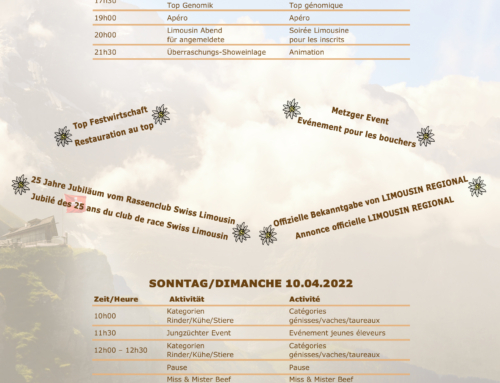 1. EXPO SWISS LIMOUSIN – Programm 09. + 10.04.2022